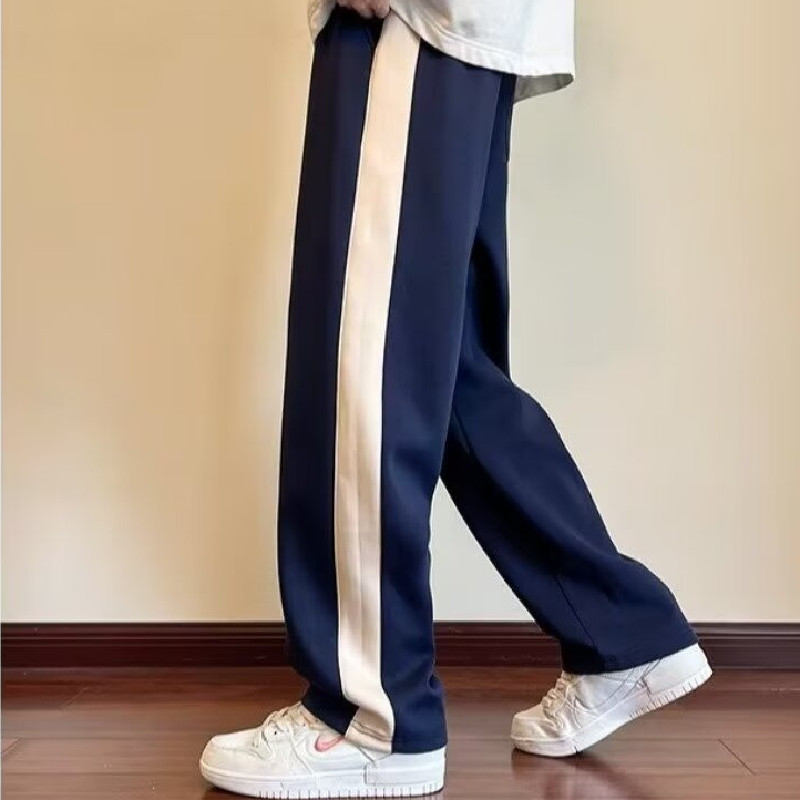 秋2025卫裤直筒宽松休闲裤美式高街垂坠感运动阔腿裤102B-K819P45,男装休闲裤,星座102B