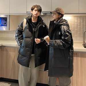 防水情侣装羽绒服男女中长款加厚大码免洗冬季外套102B-Y8913P195图片