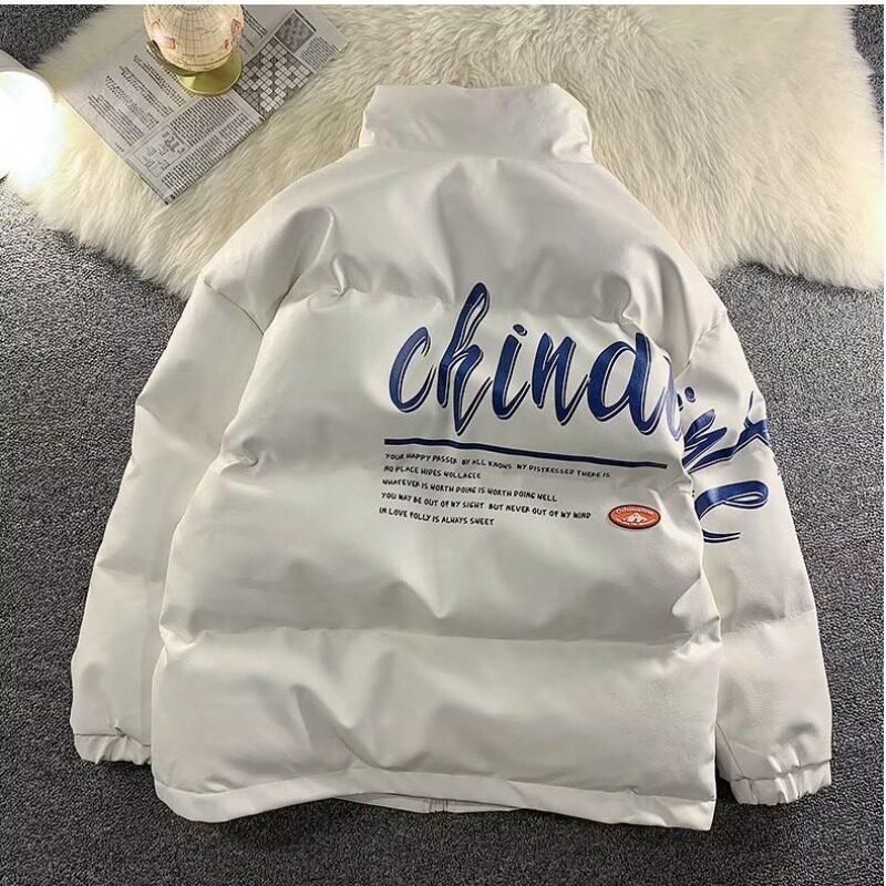 潮牌pu皮棉衣外套港风潮流棉服加厚棉袄宽松面包服102B-M3088P105,男装棉衣,星座102B