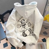 秋2025纯棉银狐绒美式正肩连帽卫衣男女102B-W7923P58加绒68，男装卫衣，星座102B