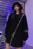 四季款ins嘻哈个性diy绑带宽松长袖T恤潮牌男女上衣102B-W1006P50，男装T恤，星座102B