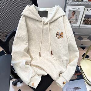 秋2025华棉复合刺绣卡通加绒卫衣宽松百搭潮102B-W2754P58加绒68图片