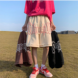 美式潮流运动裤2024夏学生韩版宽松百搭篮球五分裤102B-K8426P30，男装牛仔裤，星座102B