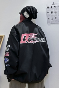 原图有版权高街刺绣潮牌棒球服情侣夹克棉服102B-J108P85夹棉F98图片