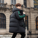 冬季白鹅绒羽绒服中长款袖杠男女同款情侣宽松外套102B-Y8918P225，男装羽绒服，星座102B