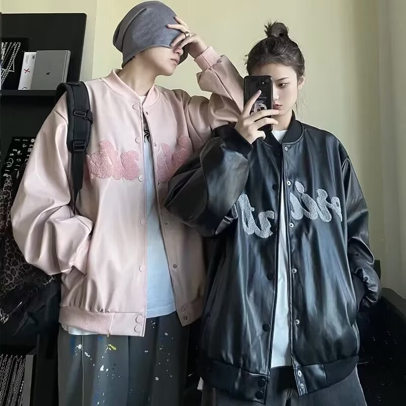 夹克刺绣皮衣棒球服外套流行美式街头高级感上衣102B-JK189P85,男装夹克,星座102B