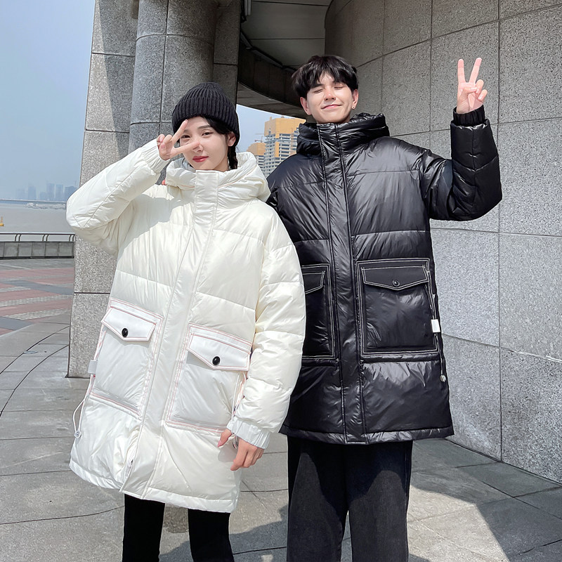 防水情侣装羽绒服男女中长款加厚大码免洗冬季外套102B-Y8065P185,男装羽绒服,星座102B