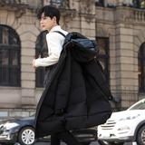 冬白鹅绒服男连帽渐变长款加厚工装外套情侣羽绒衣102B-Y886P325，男装羽绒服，星座102B