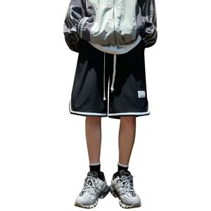 直筒运动裤休闲裤宽松型流行男微弹时尚潮牌潮五分裤102B-K222P35图片