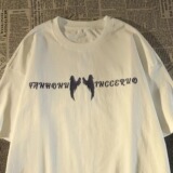 重磅纯棉美式复古短袖t恤男女翅膀印花五分袖潮T恤102B-T7624P30，男装T恤，星座102B