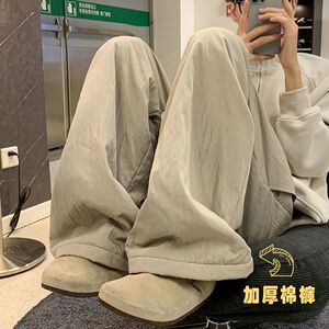 加棉款加绒加厚棉裤秋冬防风防寒休闲运动直筒长裤102B-JR5820P55图片