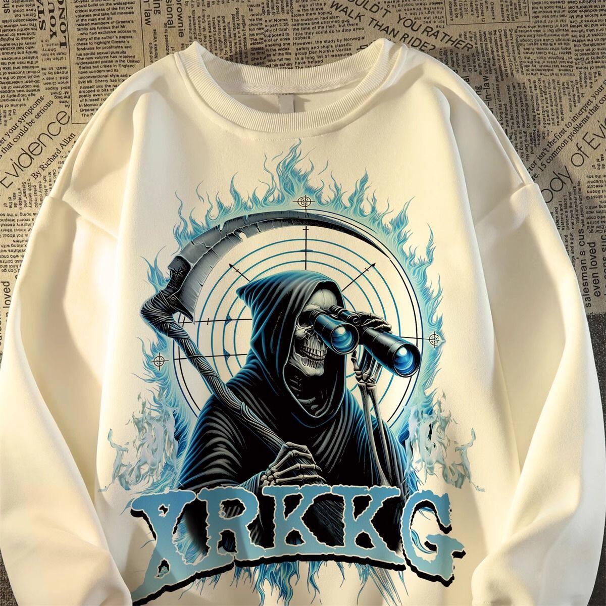 秋2025重磅银狐绒正肩圆领卫衣百搭上衣男女102B-W3882P48加绒58，男装卫衣，星座102B