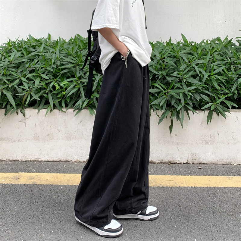 水洗棉直筒宽松阔腿裤子街头复古工装休闲长裤男女102B-K259P45,男装工装外套,星座102B