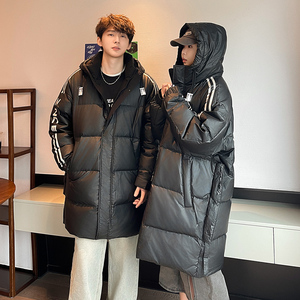 防水情侣装羽绒服男女中长款加厚大码免洗冬季外套102B-Y8913P195图片