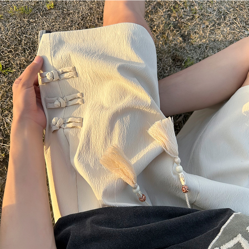 新中式风潮盘扣休闲运动短裤韩版五分中裤男女102B-K8414P30图片