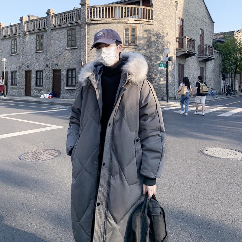冬款帅气连帽车明线情侣中长款宽松羽绒服男102B-Y8868P175,男装羽绒服,星座102B
