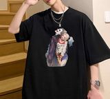 纯棉淘抖质量高街男女夏小丑印花潮ins情侣短袖t恤102B-T2225P30，男装T恤，星座102B