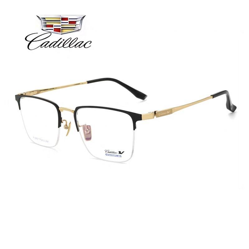 Cadillac/凯迪拉克眼镜架男女式近视半框超轻纯钛商务镜框C3119GS