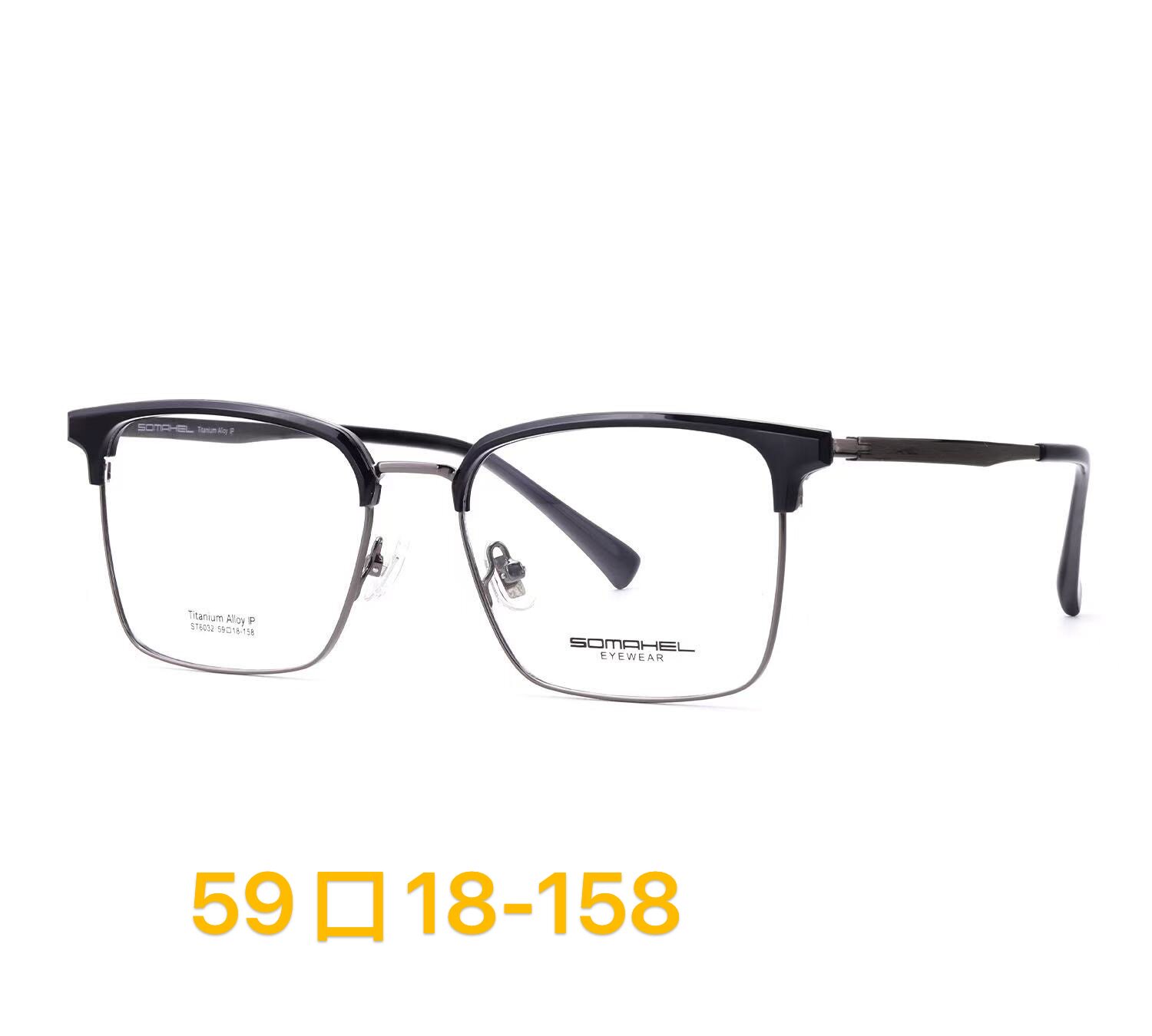 舒马赫眼镜架 SOMAHEL/舒马赫商务复古休闲超轻钛眼镜框 ST6032