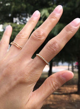 金珠弹力百搭关节食指尾戒