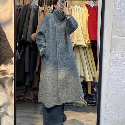 双面羊绒大衣女款2025新款秋冬季高级感韩系中长款过膝羊毛呢外套