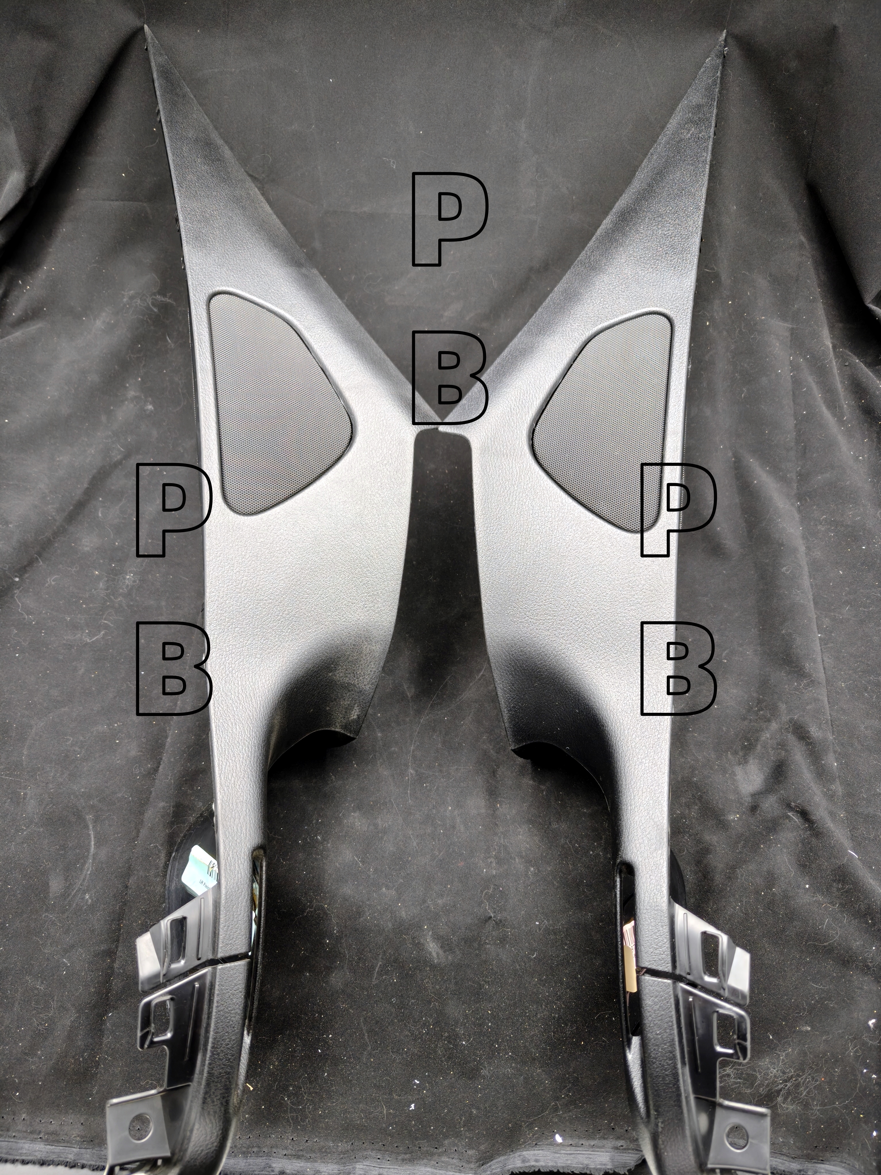 宝马BMW老X6D柱E71加装改装哈曼卡顿音响内部饰板黑色全新原厂