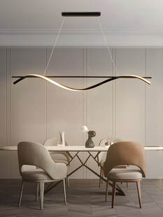 Магазин люстра современный простой слово полоса Остров обеденный стол свет Минималистский бар Чайная столовая Light Light Luxury дизайнер