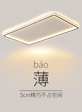 简约现代大气Led吸顶灯超薄矩形主灯斯堪的纳维亚卧室灯装饰灯