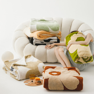 太阳花羊羔绒毛毯被子单人秋冬季加厚珊瑚绒毯子沙发毯午睡空调毯