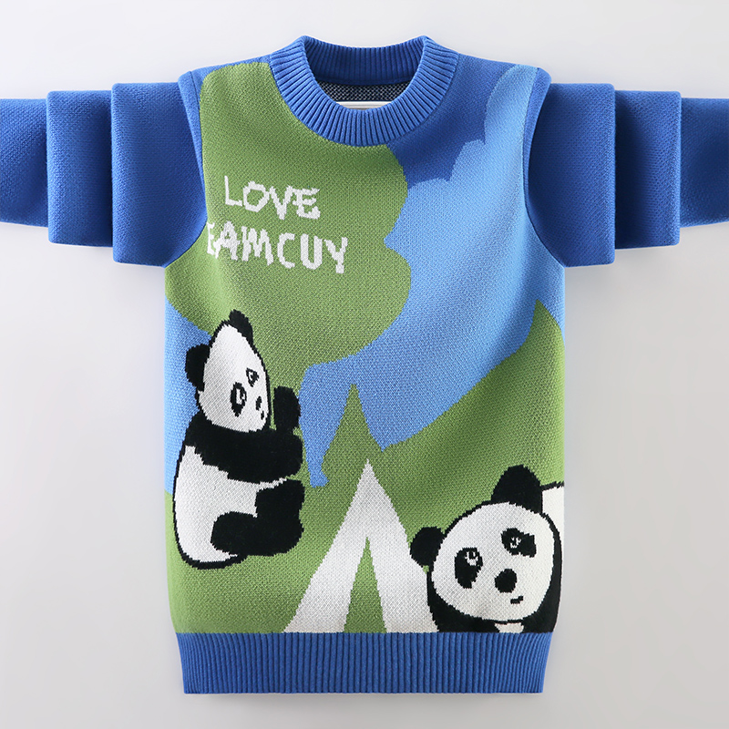 男童毛衣加绒加厚打底衫中大童