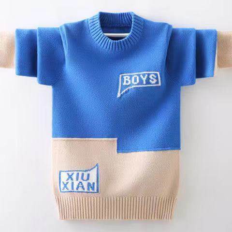 男童毛衣中大童针织衫加绒加厚