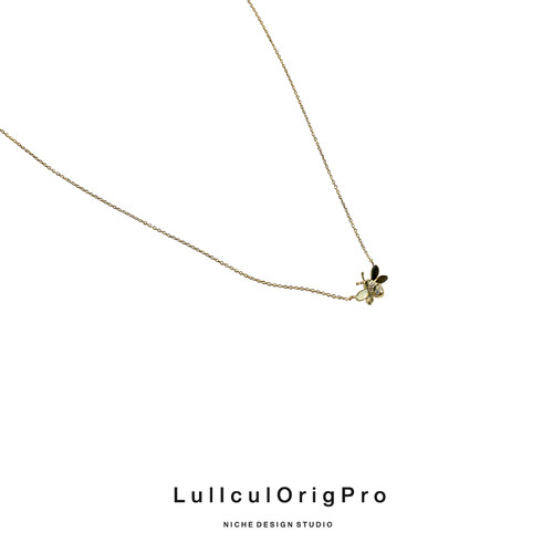 LOP小蜜蜂小众设计纯银锁骨项链