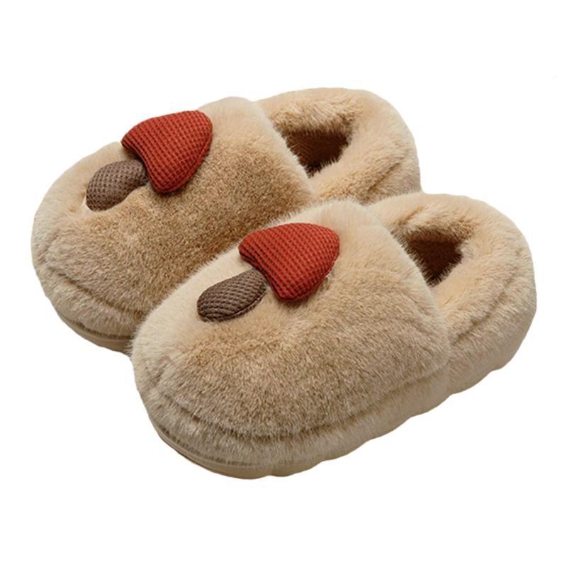 次日达孕妇棉拖鞋女士冬季防滑厚底包室内家居毛月子保暖秋可爱毛