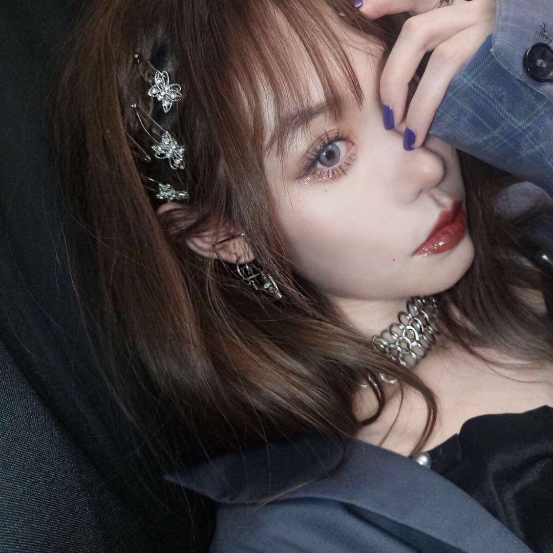 韩国银色镶钻蝴蝶bb夹发夹我的女孩蹦迪恰恰年代ins侧边夹包邮发