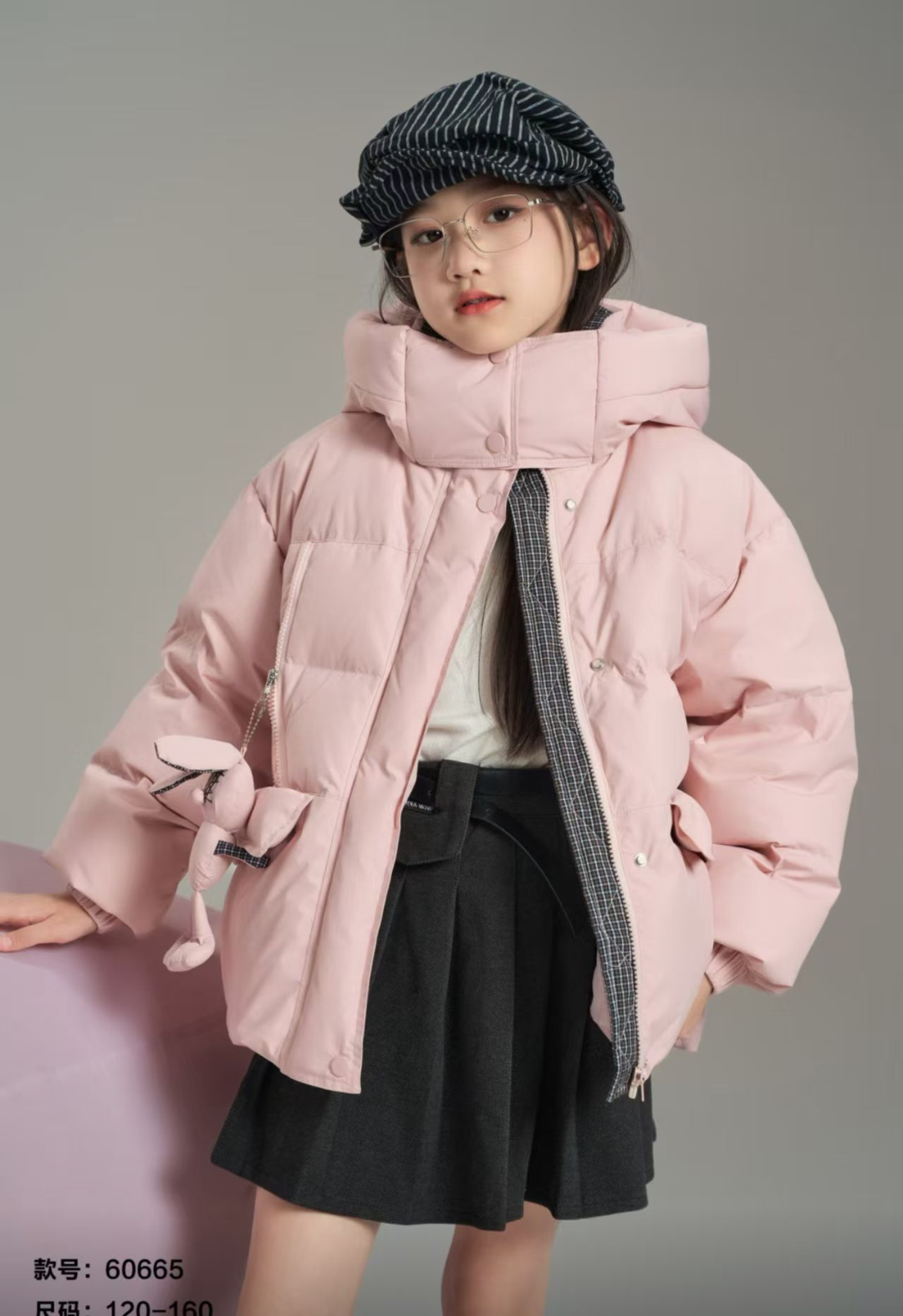 女童冬季短款羽绒服2025冬装新款中大童韩版连帽加厚90白鸭绒外套