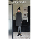 柒院家私服大码 小香风设计感圆领背心连衣裙冬轻奢遮肉显瘦中长裙