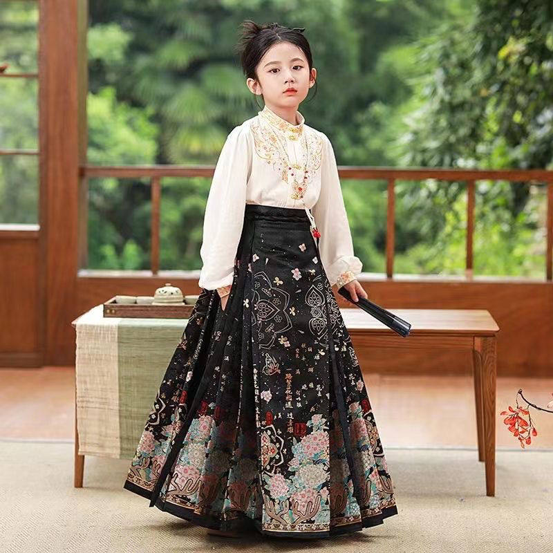 中国风女童马面裙套装改良古风小女孩明制唐装儿童国学服汉服春款,童装/婴儿装/亲子装,汉服,淘宝优惠券,粉丝福利购,淘宝优惠卷