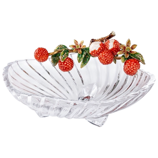 罗比罗丹《大吉大利》果盘珐琅彩工艺果斗客厅茶几干果碟乔迁礼物