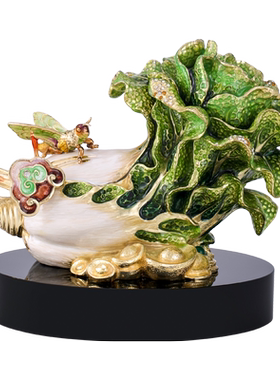 罗比罗丹珐琅彩工艺白菜摆件