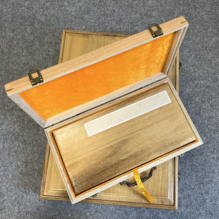 香樟木手工生宣册页空白加厚高档册页本国展书画创作礼盒套装