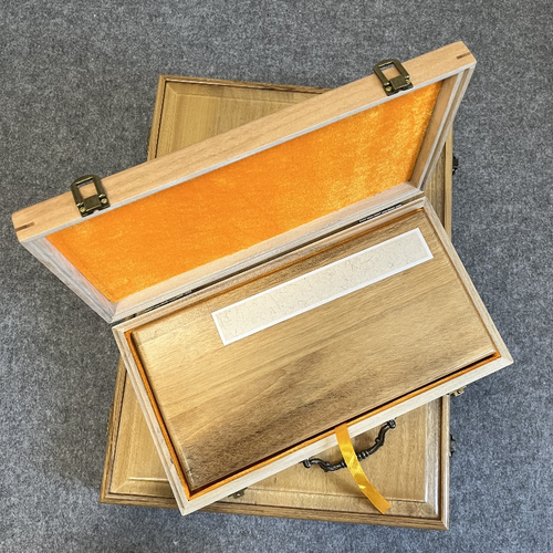 香樟木手工生宣册页空白加厚高档册页本国展书画创作礼盒套装