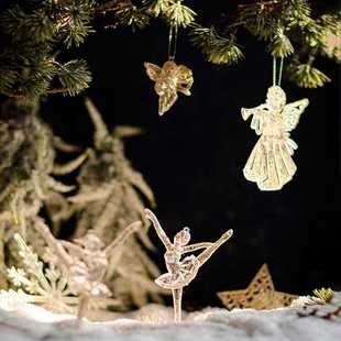 掬涵圣诞节装饰2025年新款圣诞树挂饰天使驯鹿星星挂件送朋友礼物