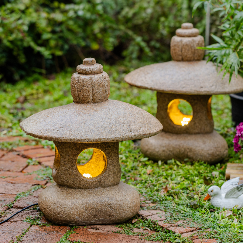 青石仿古户外石灯笼电石灯