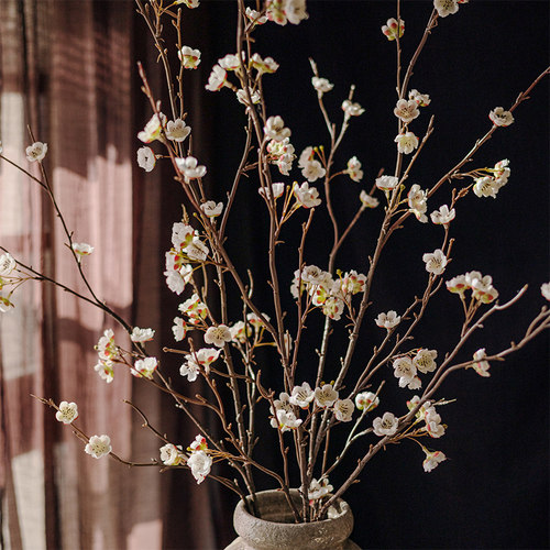 掬涵梅花枝假花摆件仿真花腊梅