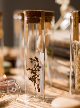 掬涵天然花材漂流瓶森系永生花