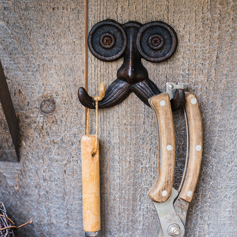 掬涵铸铁小胡须造型贴墙挂钩墙钩欧式乡村田园风庭院户外装饰杂货,家居饰品,装饰挂钩,淘宝优惠券,粉丝福利购,淘宝优惠卷