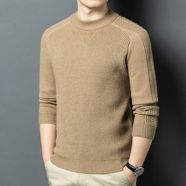 普通毛线圆领宽松青春活力风套头针织衫/毛衣