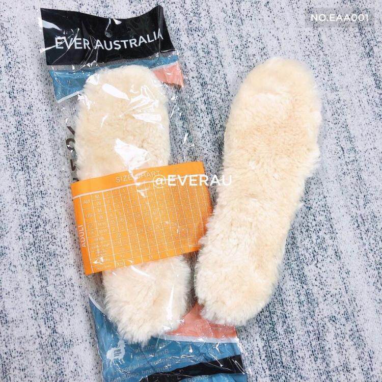 澳洲EVERAU秋冬皮毛一体纯羊毛鞋垫保暖舒适透气男女款鞋垫EAA001