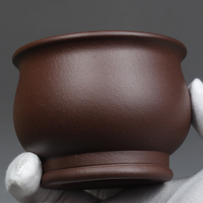 宜兴紫砂杯全手工杯主人杯原矿老紫泥茶杯朱永良品茗杯功夫茶杯