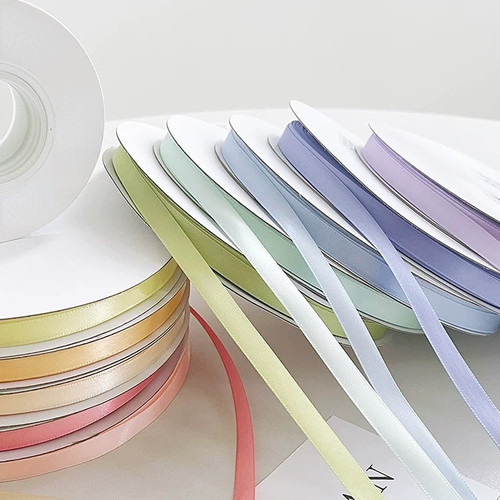 1cm纯色丝带芭蕾风蝴蝶结花束绑带蛋糕礼物装饰缎带花艺资材大卷